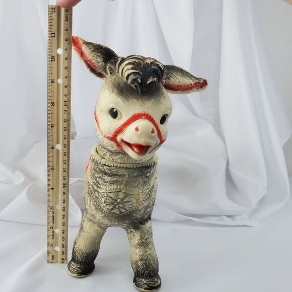 Vintage The Sun Rubber Company Donkey Toy 1961 Marble Rollers Head Turns - Picture 3 of 16